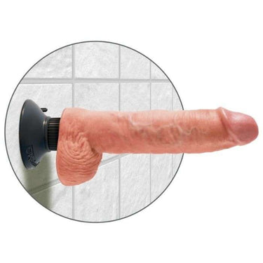 Dildo Vibrante King Cock Realistico con Ventosa e Multivelocità